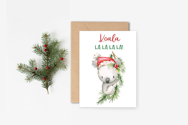 Cute + 'Punny' Australian and Woodland Animal Christmas Cards  I Assorted Pack of 10 with envelopes I  Blank Inside