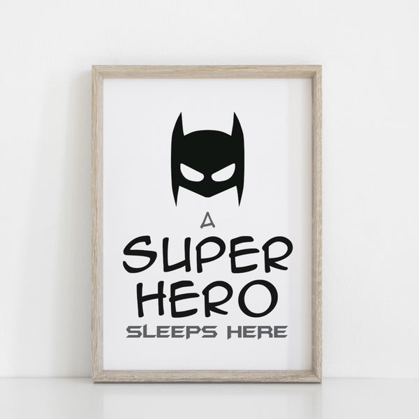 Set of 3 Personalised Batman Prints, Boys Room Wall Art, Batman Poster, Superhero print