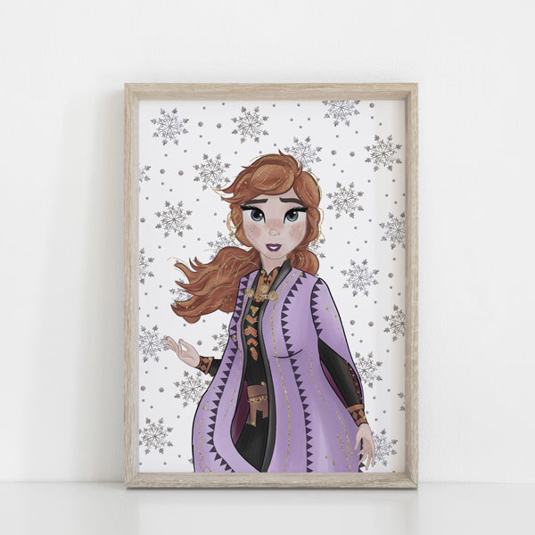 Frozen Elsa & Anna Wall Print Set of 3, Olaf Some People are Worth Melting For Quote, Disney Wall Art, Kids Bedroom Decor, Frozen Wall Print