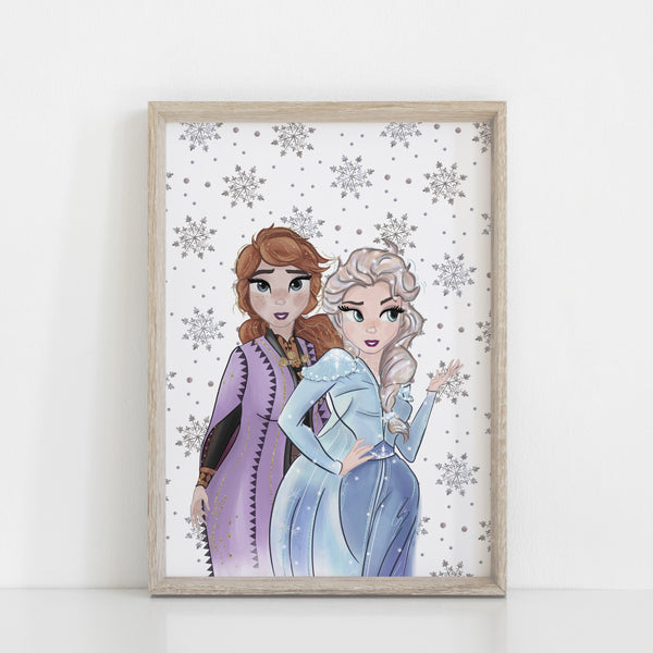 Frozen Elsa & Anna Wall Print Set of 3, Olaf Worth Melting For, Sven Feelings Quote, Disney Wall Art, Kids Bedroom Decor, Frozen Wall Print