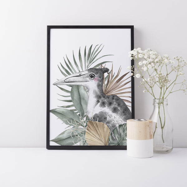 Dinosaur Wall Art Print Set of 6, Kids Bedroom Wall Art, Jurassic Theme Dinosaur Species Nursery Kids Bedroom Decor