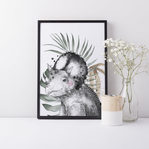 Dinosaur Wall Art Print Set of 6, Kids Bedroom Wall Art, Jurassic Theme Dinosaur Species Nursery Kids Bedroom Decor