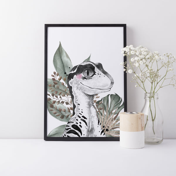 Dinosaur Wall Art Print Set of 6, Kids Bedroom Wall Art, Jurassic Theme Dinosaur Species Nursery Kids Bedroom Decor