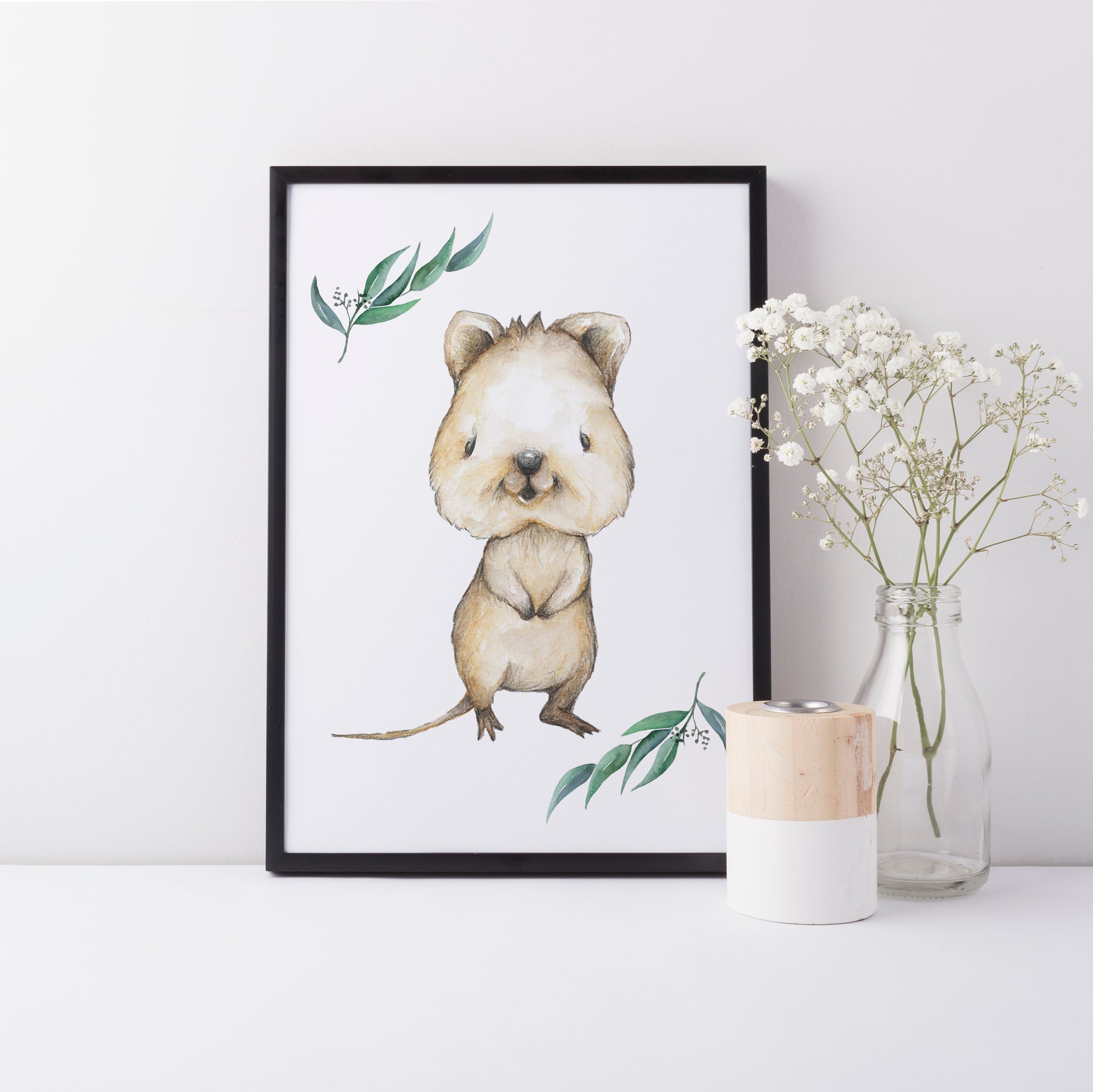 Quokka Nursery Print, Australian Animal Print, Kids Bedroom Wall Art Decor