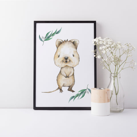 Quokka Nursery Print, Australian Animal Print, Kids Bedroom Wall Art Decor
