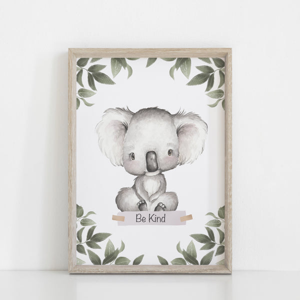 Australian Animal Wall Prints, Set of 4 Nursery Prints, Kangaroo Koala Bilby Platypus