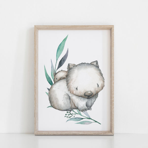 Set of 3 Australian Animal  "Even the Smallest One Can Change the World" Wall Prints, Wombat, Koala