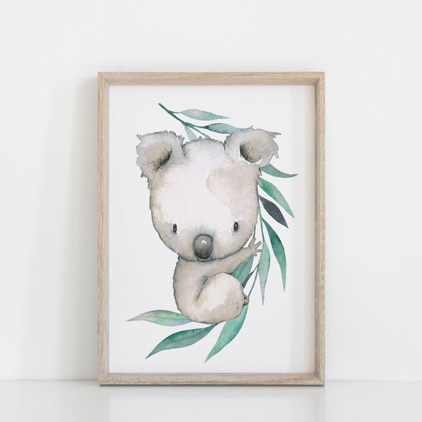 Set of 3 Australian Animal  "Even the Smallest One Can Change the World" Wall Prints, Wombat, Koala